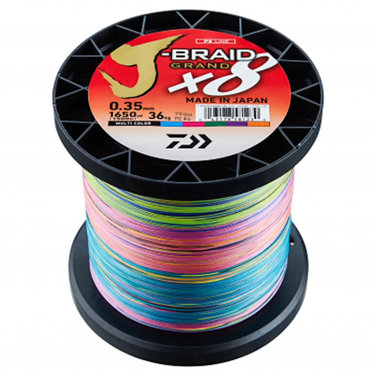 Fishing Line J-Braid Grand X8 (multi-color, 1.500 m)