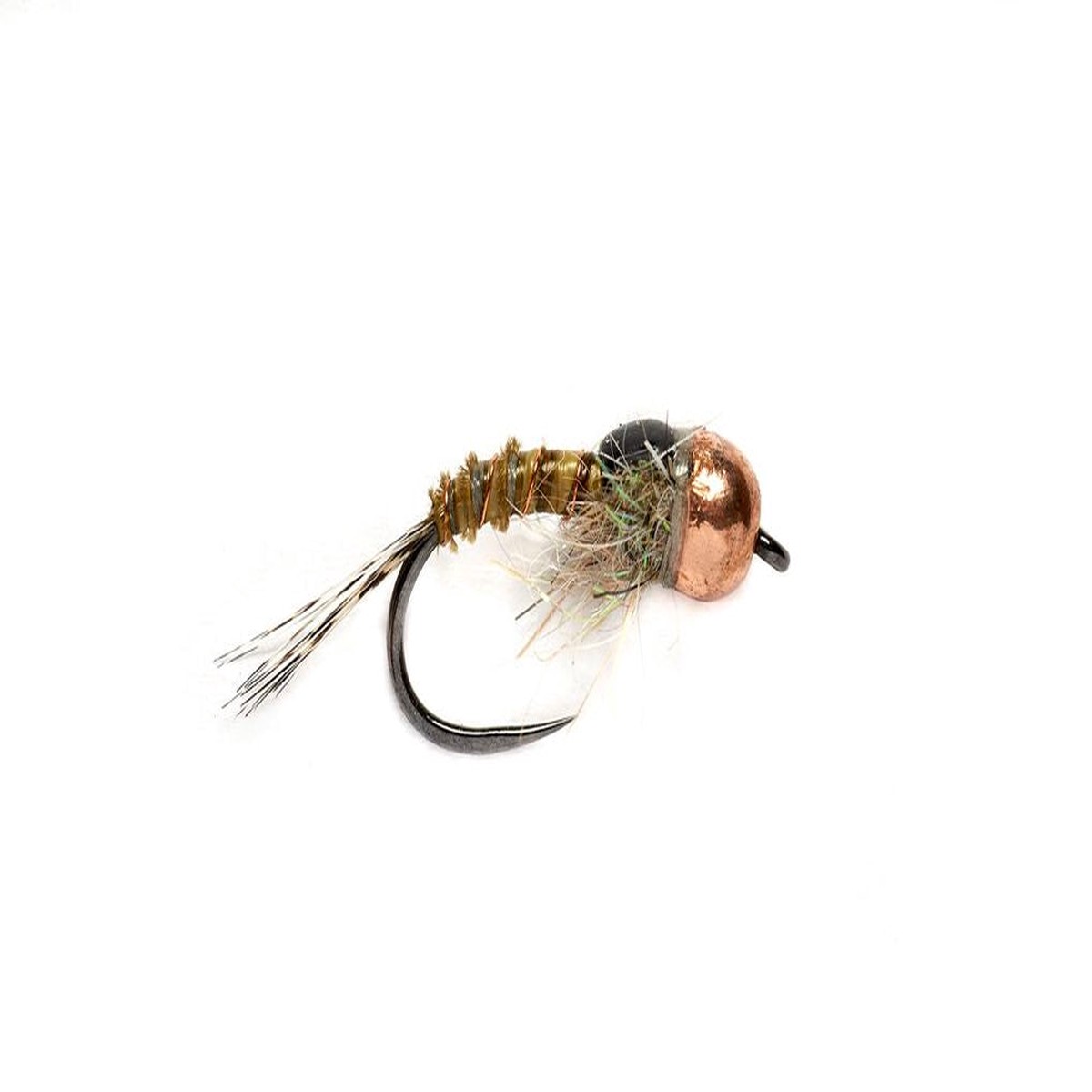 Fulling Mill Olive Quill Nymph Brown Barbless