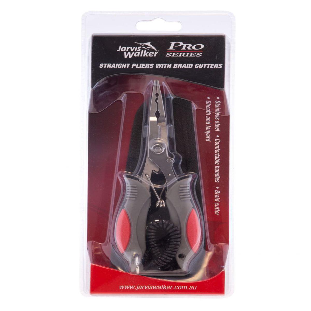 Jarvis Walker Pro Series Stainless Steel Straight Pliers with Braid Cutter – 42180