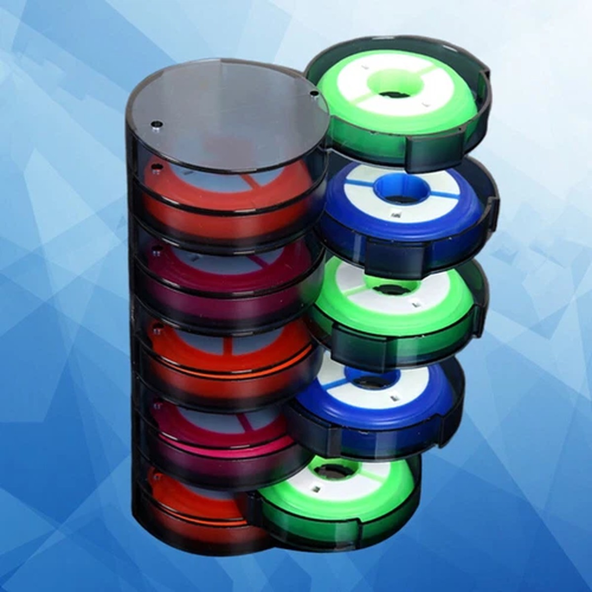 10pcs Fishing Tackle Box Resistant Braided Lines Fishing Line Holder