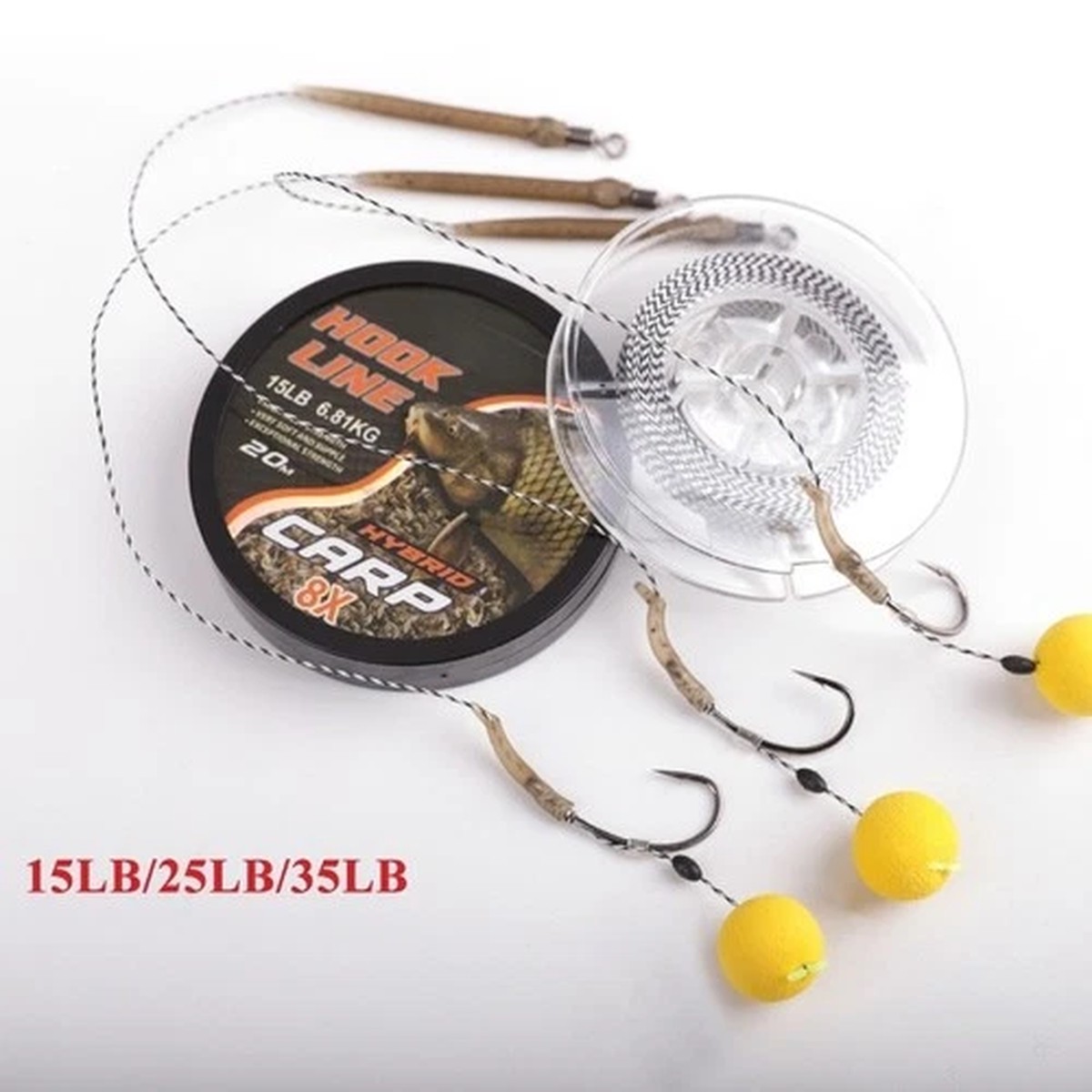 Fishing Line Carp 8 Strand Braid 20 Meters Camouflage Colors Soft Texture 15LB