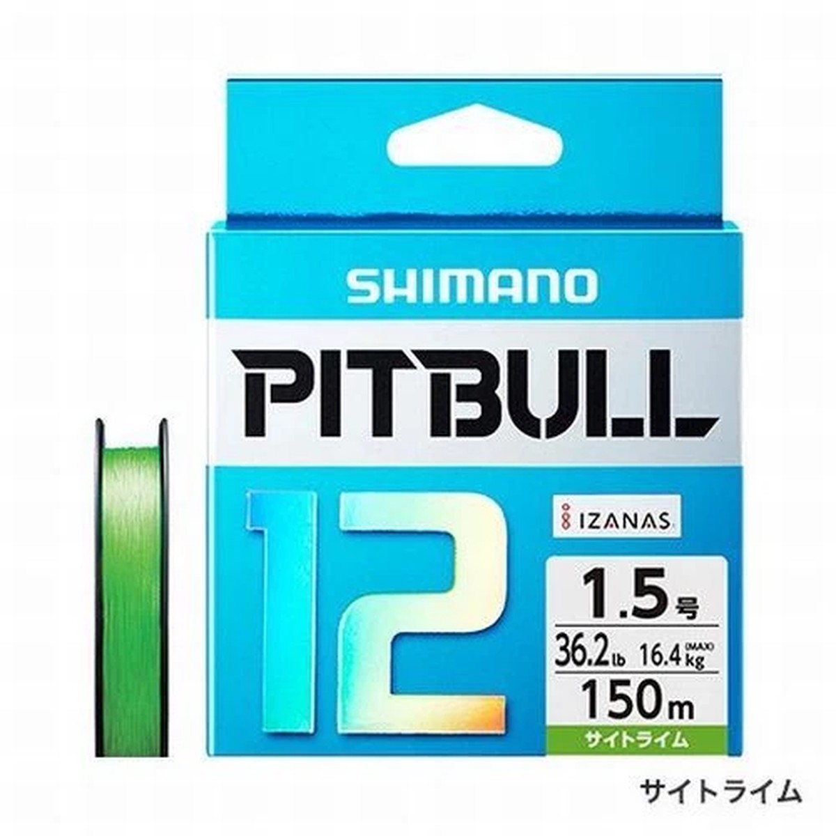 * SHIMANO PITBULL 12 Braid PE Line 150m Site lime variations