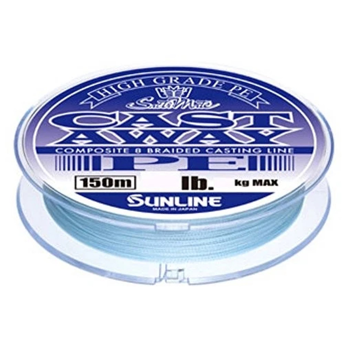 SUNLINE PE line Salty mate Cast Away 150m 16lb Pearl Blue