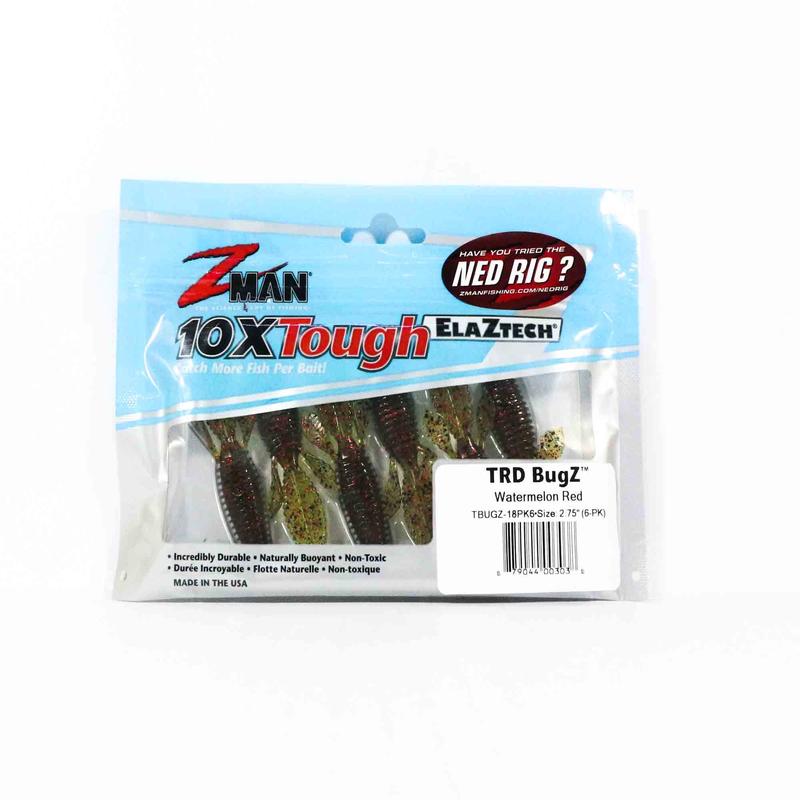 Zman Soft Lure TRD Bugz 2.75 Inch 6/Pack Watermelon Red (3038)