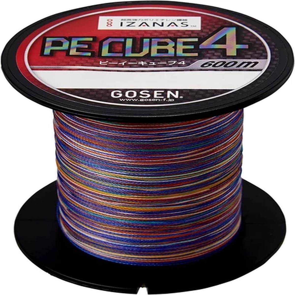 ** GOSEN PE CUBE4 Braided Line 600m Multi-Color